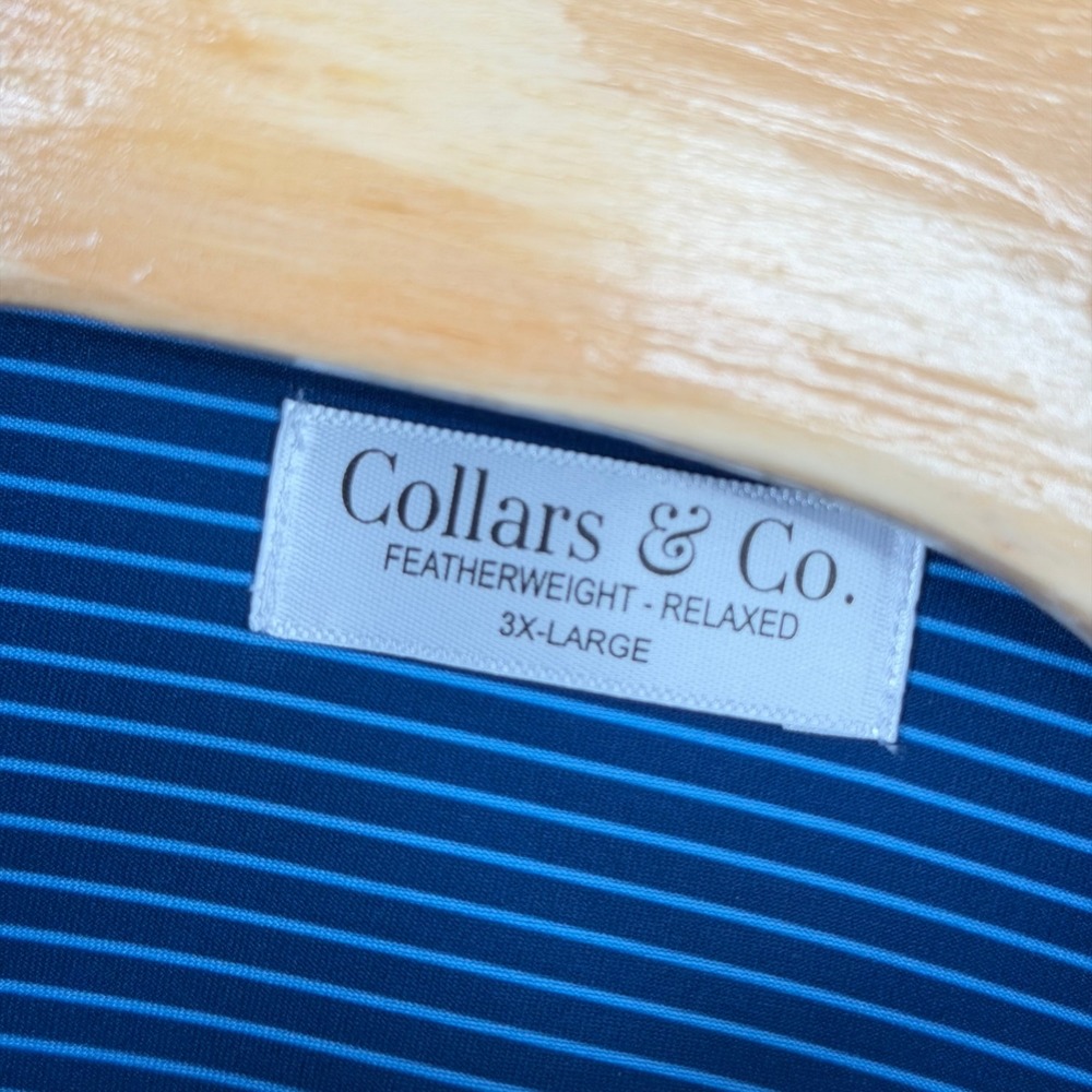 Collars & Co Featherweight Flex Polo Shirt Men's Relaxed 3XL Woodmont Blue NEW - Picture 5 of 9